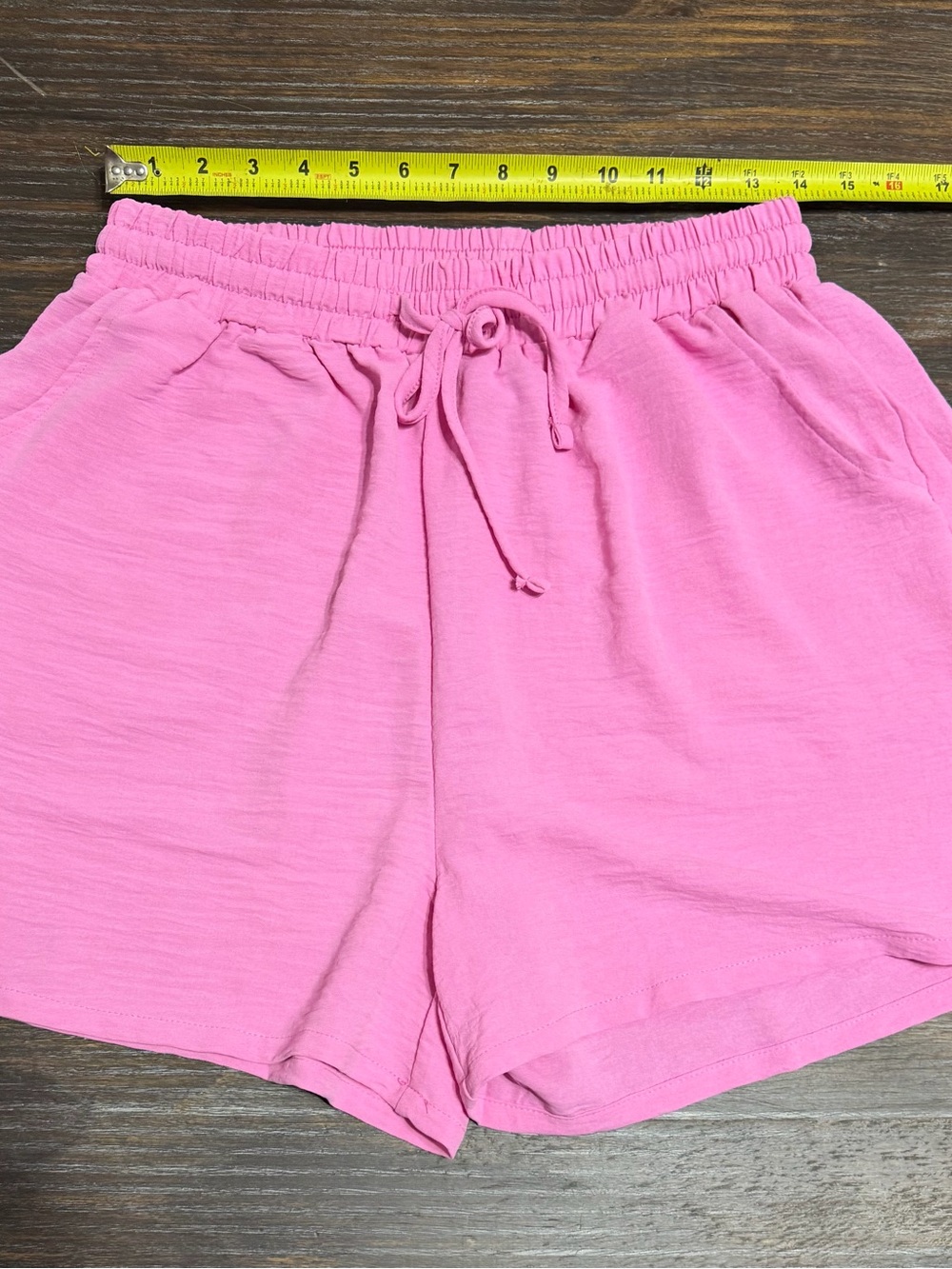 Zenana Outfitters Pink Elastic Waist Drawstring Shorts NWOT